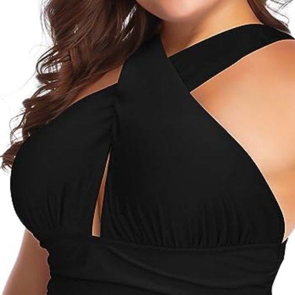 W YOU DI AN One Piece Front Cross Backless Swimsuit 🏊 NEW WITH TAGS! - Picture 5 of 16